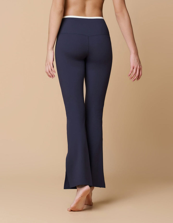 HOW-EFFORTLESS Mid Waist Kick Flare Full Length Leggings Leggings Her own words SPORTS Night Sky S 