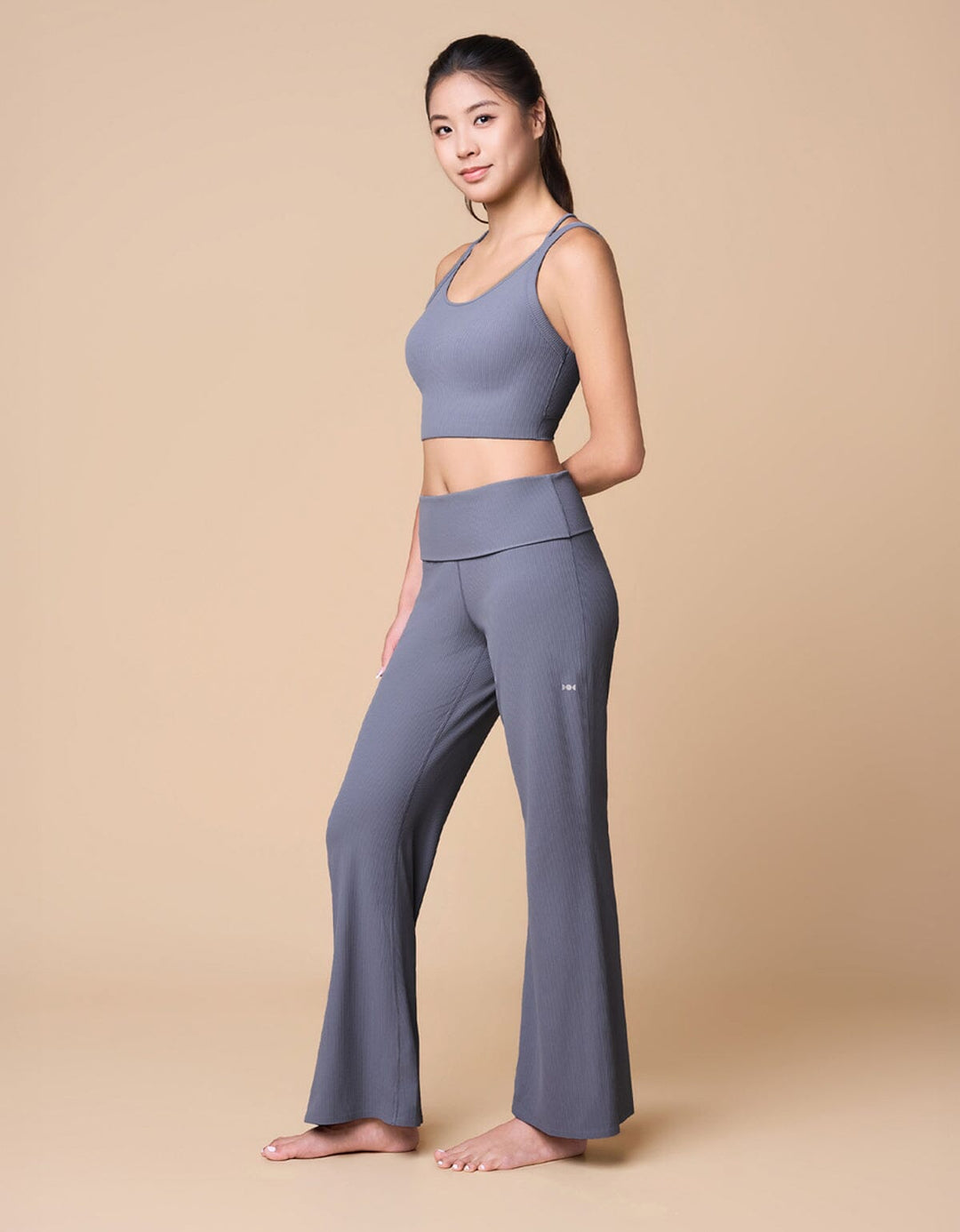 Ribbed Strappy Medium Impact Longline Sports Bra Sports Bra Her own words SPORTS 