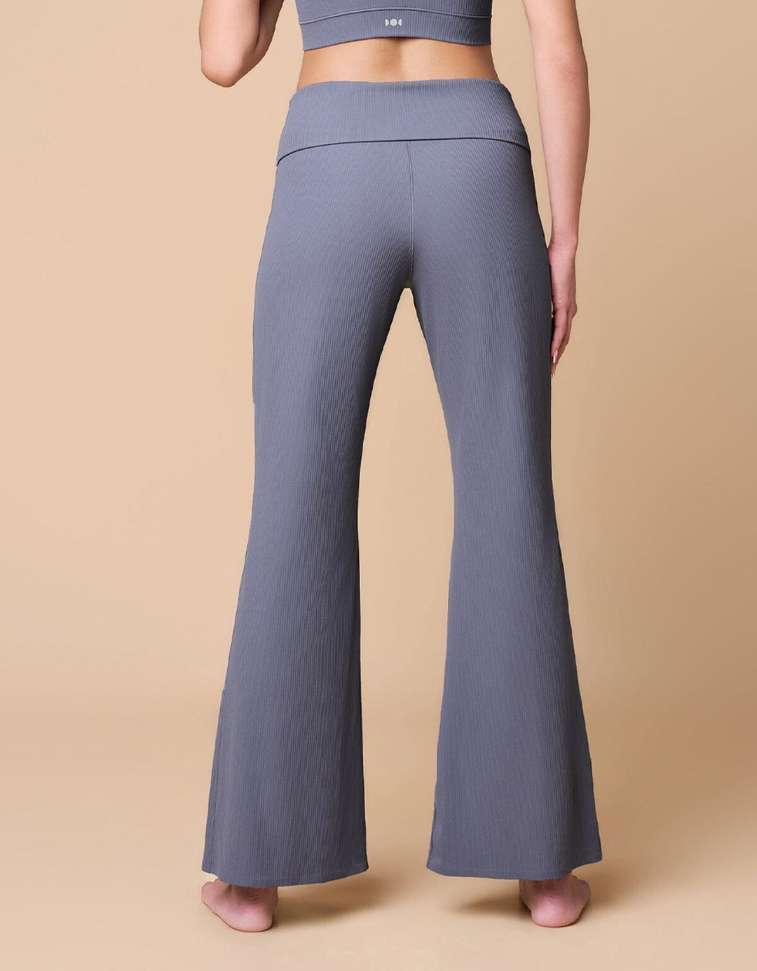 Ribbed Foldover Waist Kick Flare Full Length Leggings Flare Her own words SPORTS 