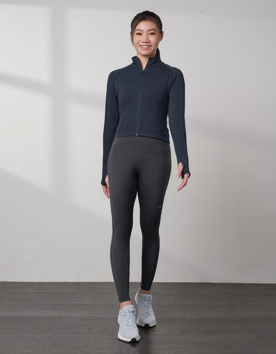 Seamless Knit Ribbed Slim Fit Cropped Jacket Jacket Her own words SPORTS 