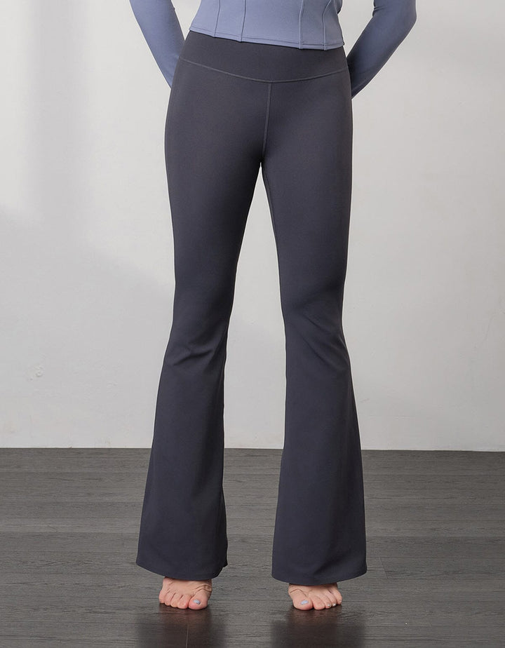 HOW-EFFORTLESS REsiltech™ Back Pocket High Waist Flare Leg Full Length Flare Her own words SPORTS 