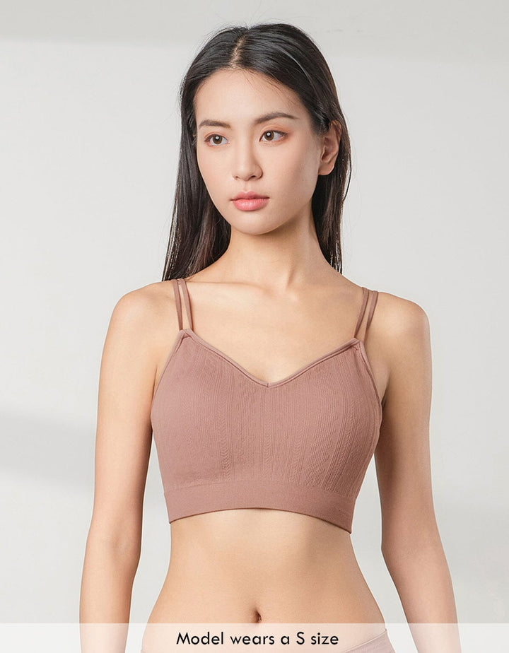 INVISIBLE REherbafoam™ & REextraSkin™ Seamless Knit Triangle Bra Top Bra Her own words 