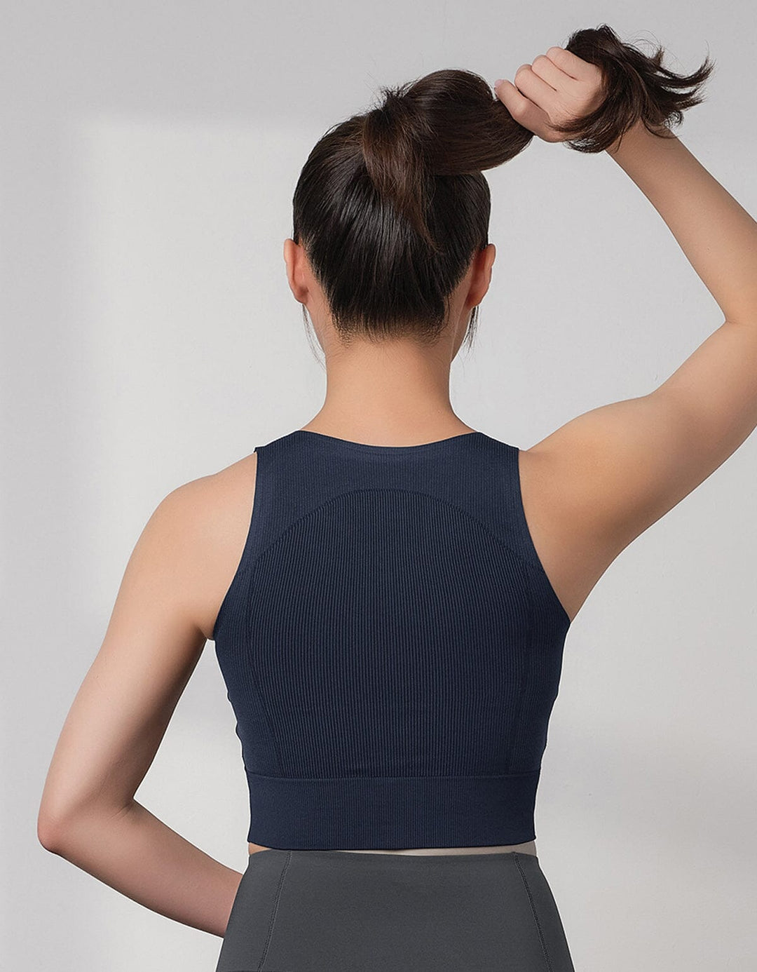 Seamless Knit REextraSkin™ & REherbafoam™ Ribed Square Neck Medium Impact Longline Sports Bra Medium Impact Her own words SPORTS 