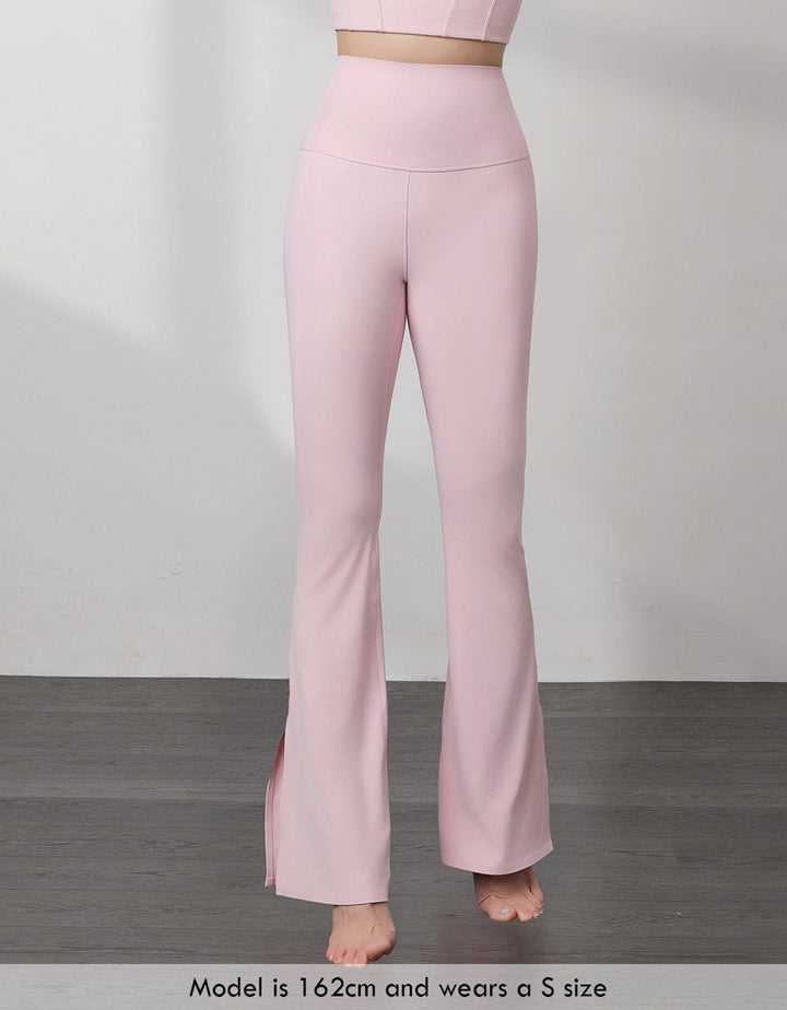 HOW-EFFORTLESS High Waist Full Length Kick Flare Flare Her own words SPORTS 