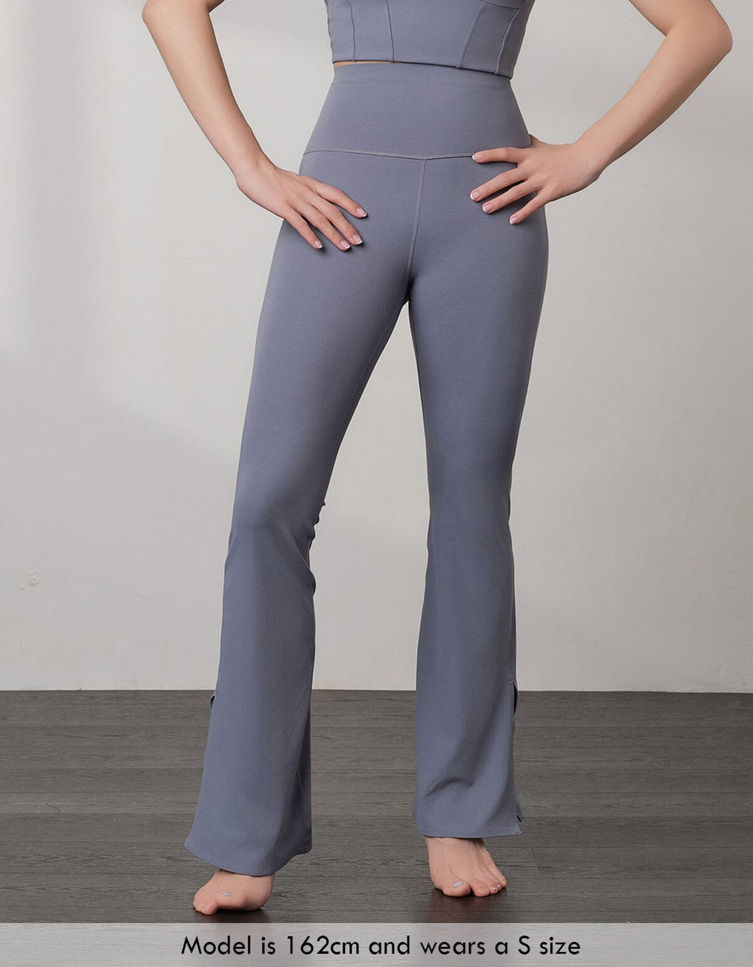 HOW-EFFORTLESS High Waist Full Length Kick Flare Flare Her own words SPORTS 