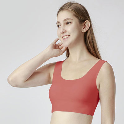 Invisible Seamlesss Bra Top Bra Her Own Words Rich Chestnut L 