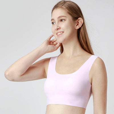 Invisible Seamlesss Bra Top Bra Her Own Words Pink About It L 