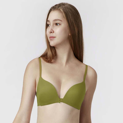 Non Wire Push Up bra Bra Her Own Words Chartreuse 70A 
