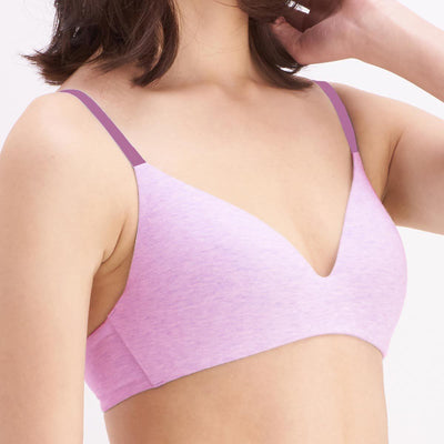 Cotton Non Wired Heathered Bra Bra Her Own Words 