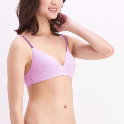Cotton Non Wired Heathered Bra Bra Her Own Words 