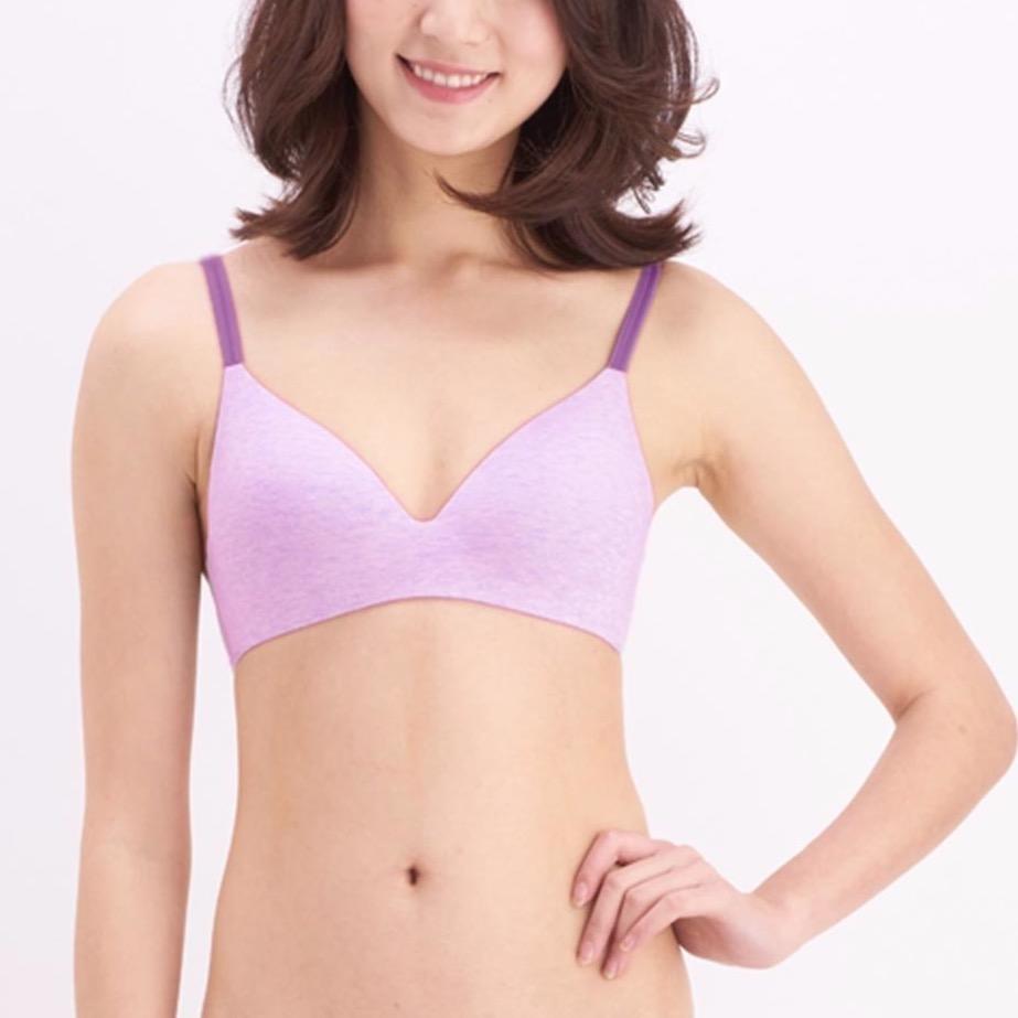 Cotton Non Wired Heathered Bra Bra Her Own Words Bordeaux Heather 70A 
