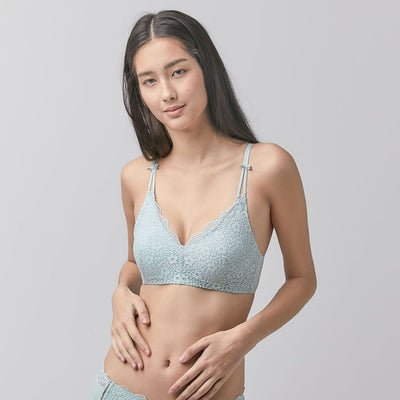 Invisible Extra Skin™ Lace Bralette Bra Her Own Words Harbour Gray XS 