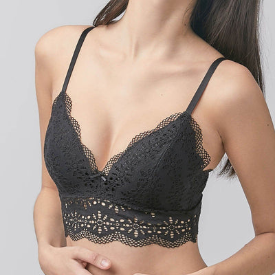 Stylist Airy Long Line Non Wire Lace Bra Bra Her Own Words 