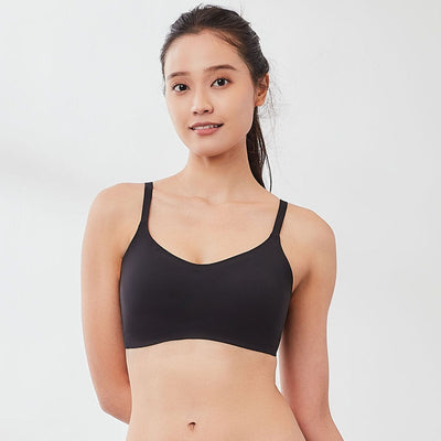 Invisible Airy REmatrixpad??? & REextraSkin??? Bralette Bra Her Own Words Black XS 