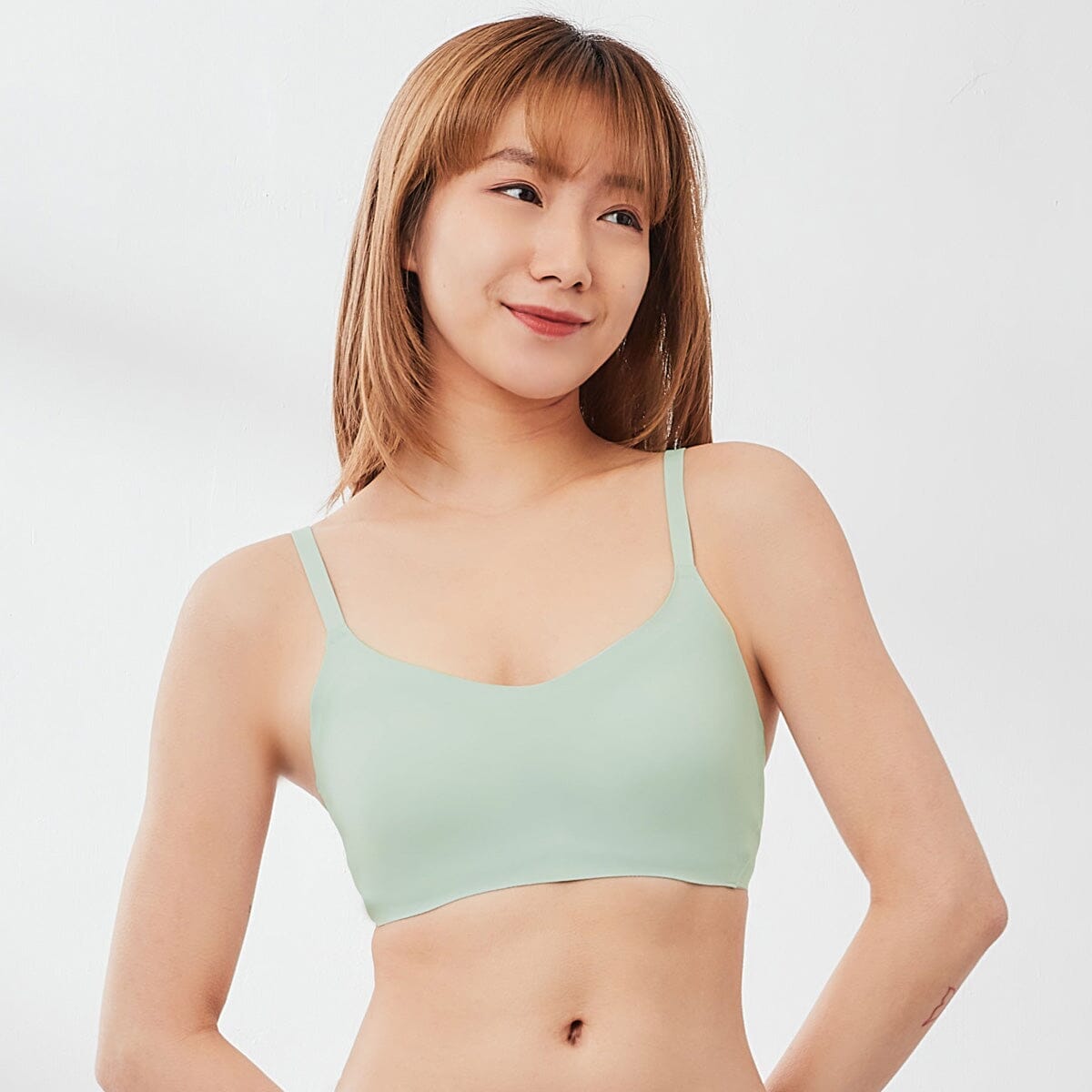Invisible Airy REmatrixpad??? & REextraSkin??? Bralette Bra Her Own Words Metal XS 