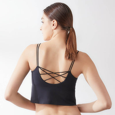 Invisible Extra Skin™ Longline Bra Top Bra Her Own Words Black XS 