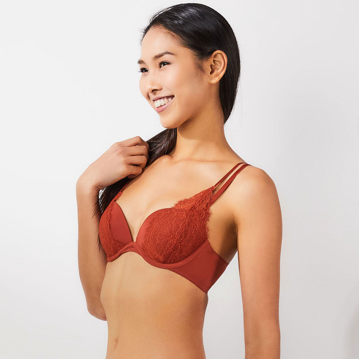 Stylist Memory Foam Plungle Push Up Lace Bra Bra Her Own Words 