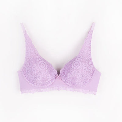 Sustainable Herbafoam???€??Plungle Push Up Lace Bra Bra Her Own Words Fair Orchid 70B 