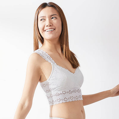 Stylist Extra Skin™ Longline Triangle Lace Bralettle Her Own Words 
