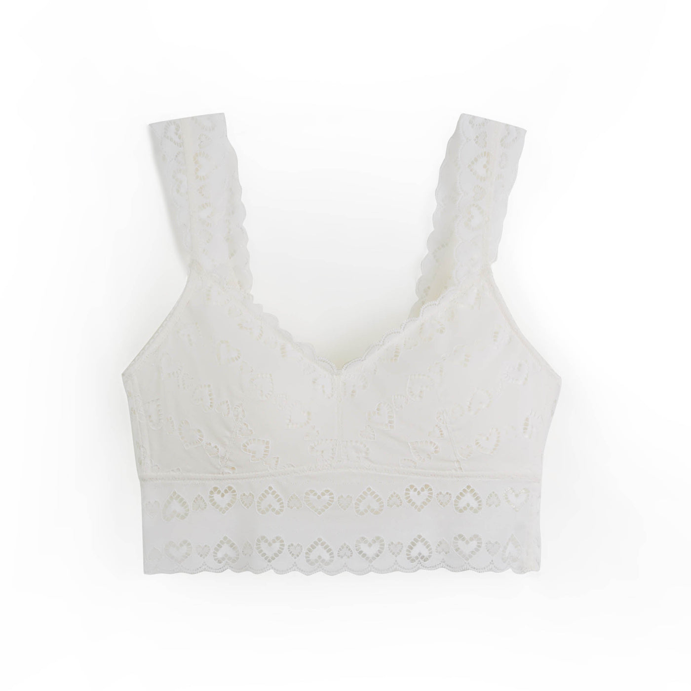 Stylist Extra Skin™ Longline Triangle Lace Bralettle Her Own Words Snow White XS 