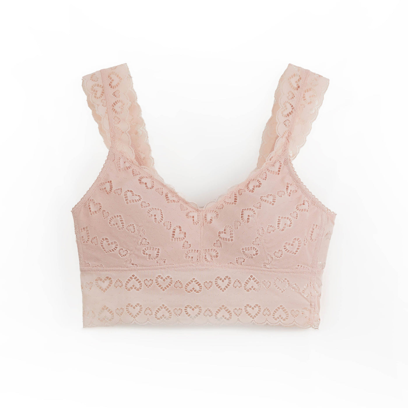 Stylist Extra Skin™ Longline Triangle Lace Bralettle Her Own Words Pink Whip XS 