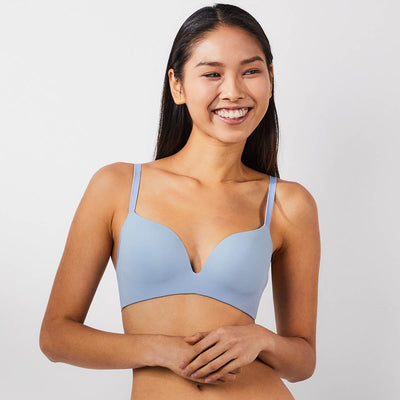Solution Non wired Push Up Bra Bra Her Own Words New Dusty Blue 70B 