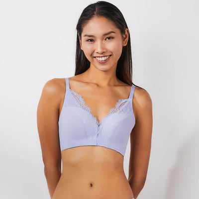 Solution Max Free W-shape Support Non Wired Lace Bra Bra Her Own Words Comsic Sky 70B 