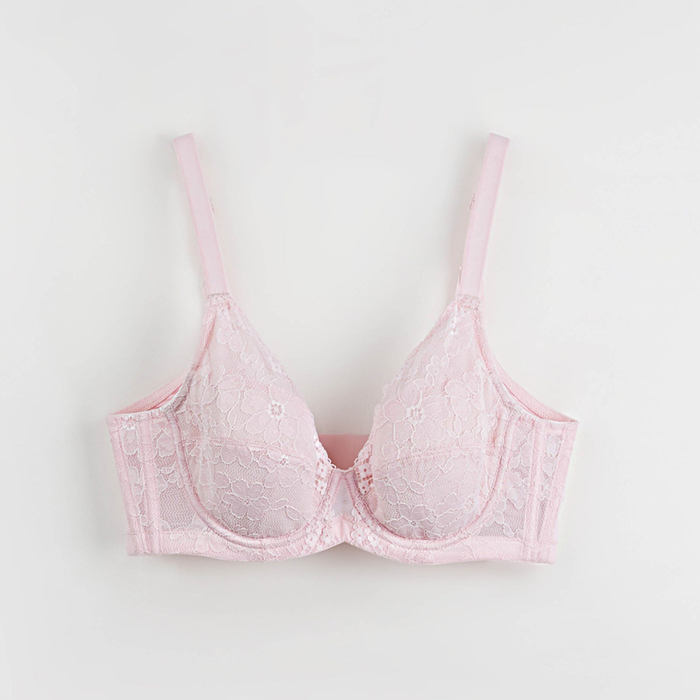 Airy Butterfly Lightly Lined Lace Bra Bra Her Own Words Pink Dogwood x Primrose Pink 75D 