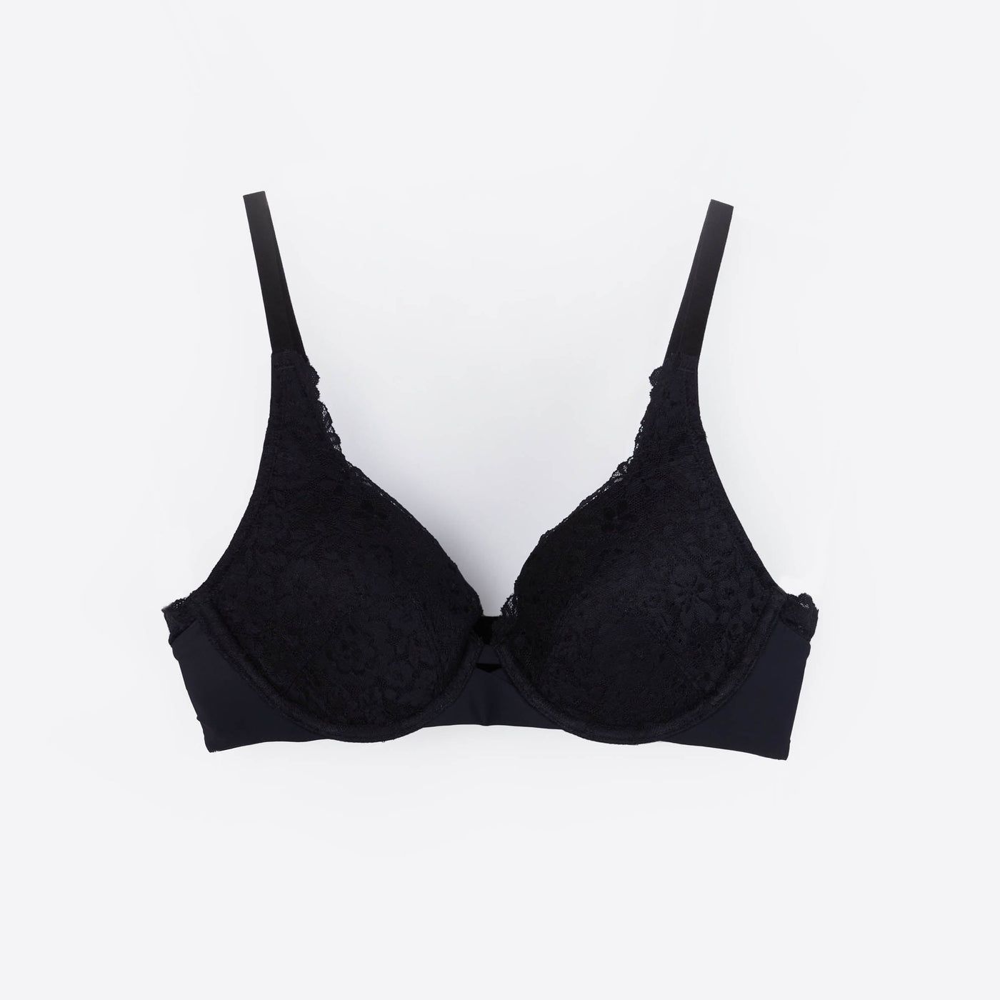 Sustainable Herbafoam???Soft Touch Full Coverage Lightly lined Lace Bra Bra Her Own Words Black 75C 