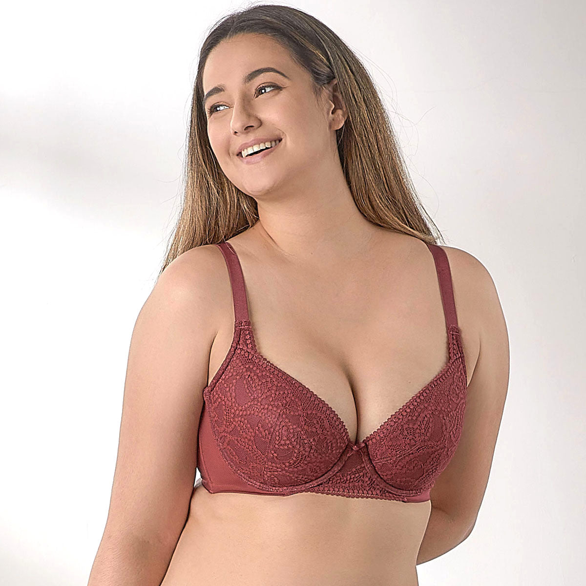 Solution Butterfly Lightly Lined Lace Bra Bra Her Own Words Biking Red 70D 
