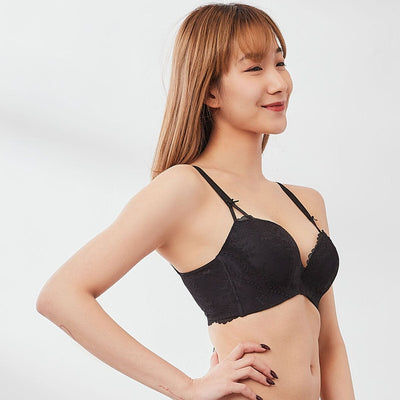 Sustainable REherbafoamâ„?W-Shape support Butterfly Push Up Lace Bra Bra Her Own Words 
