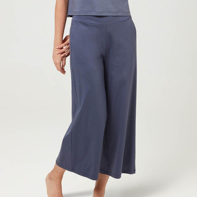 Cotton Silk Lounge Pants Homewear Her Own Words Nightshadow Blue S 