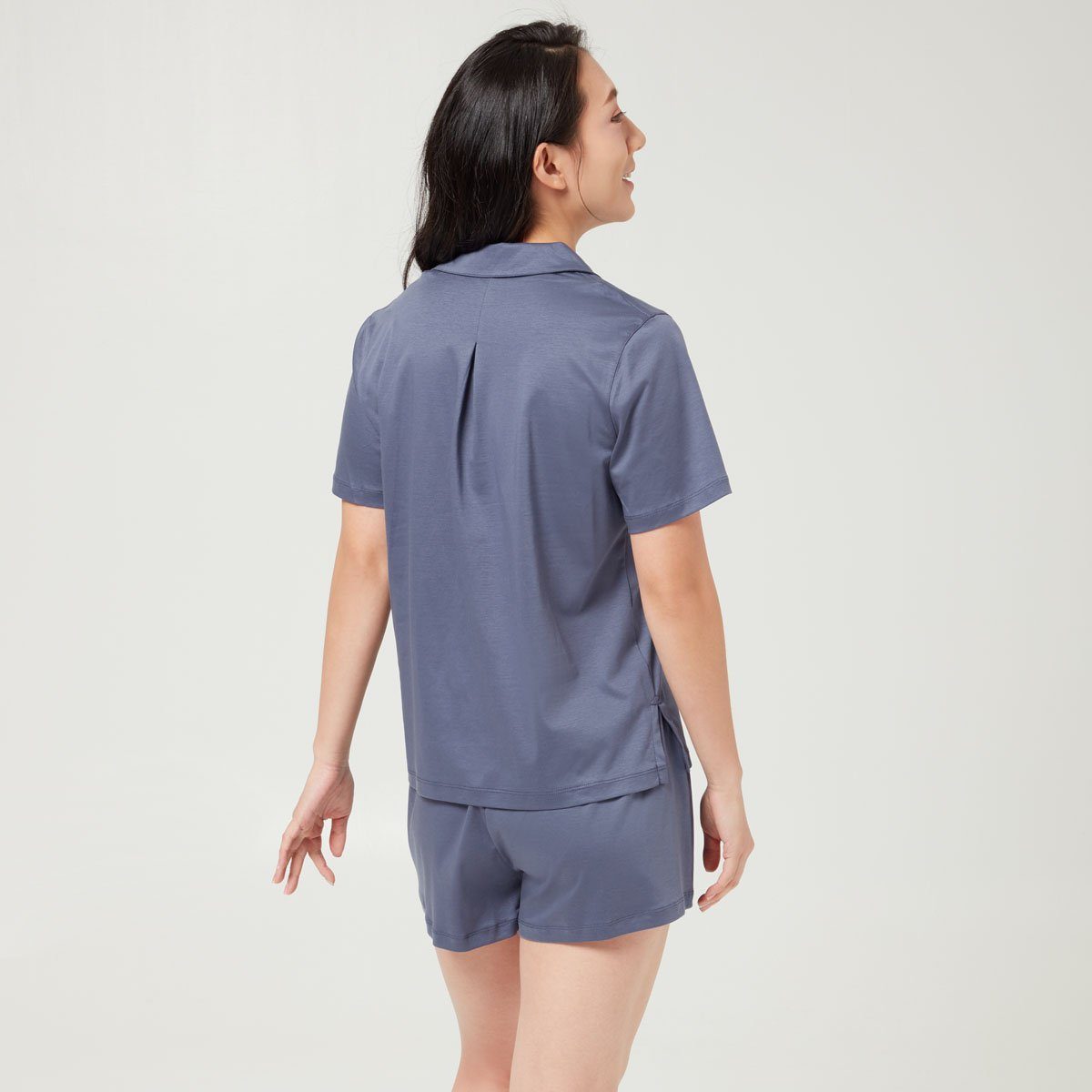 Cotton Silk Pajamas set- Short Sleeve Tops and Shorts Homewear Her Own Words 