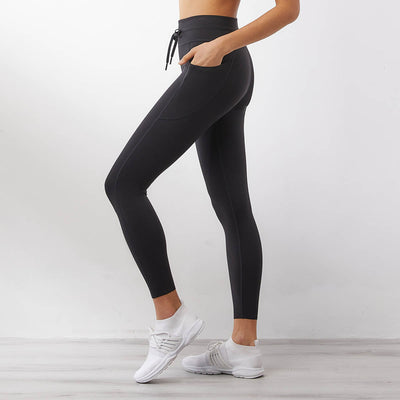 Mid-Waist Drawstring Leggings Leggings Sweat Float 