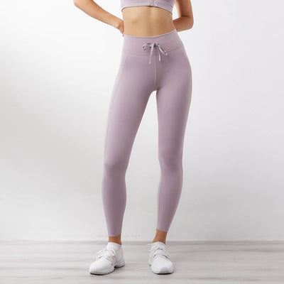 Mid-Waist Drawstring Leggings Leggings Sweat Float 