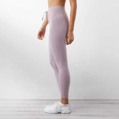 Mid-Waist Drawstring Leggings Leggings Sweat Float 