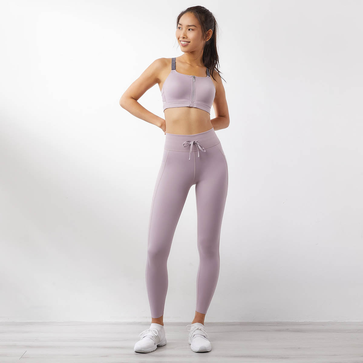 Drawstring sports leggings sale