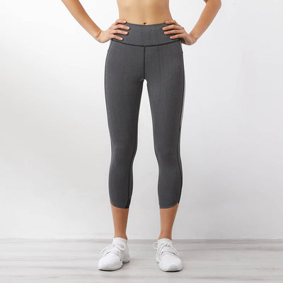 HIgh-Waist Denim Cropped Sports Leggings Leggings Sweat Float 