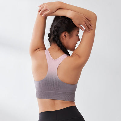 Sustainable REherbafoam™ & REextraSkin™ Medium Impact Knit Zip Sports Bra Her own words SPORTS 
