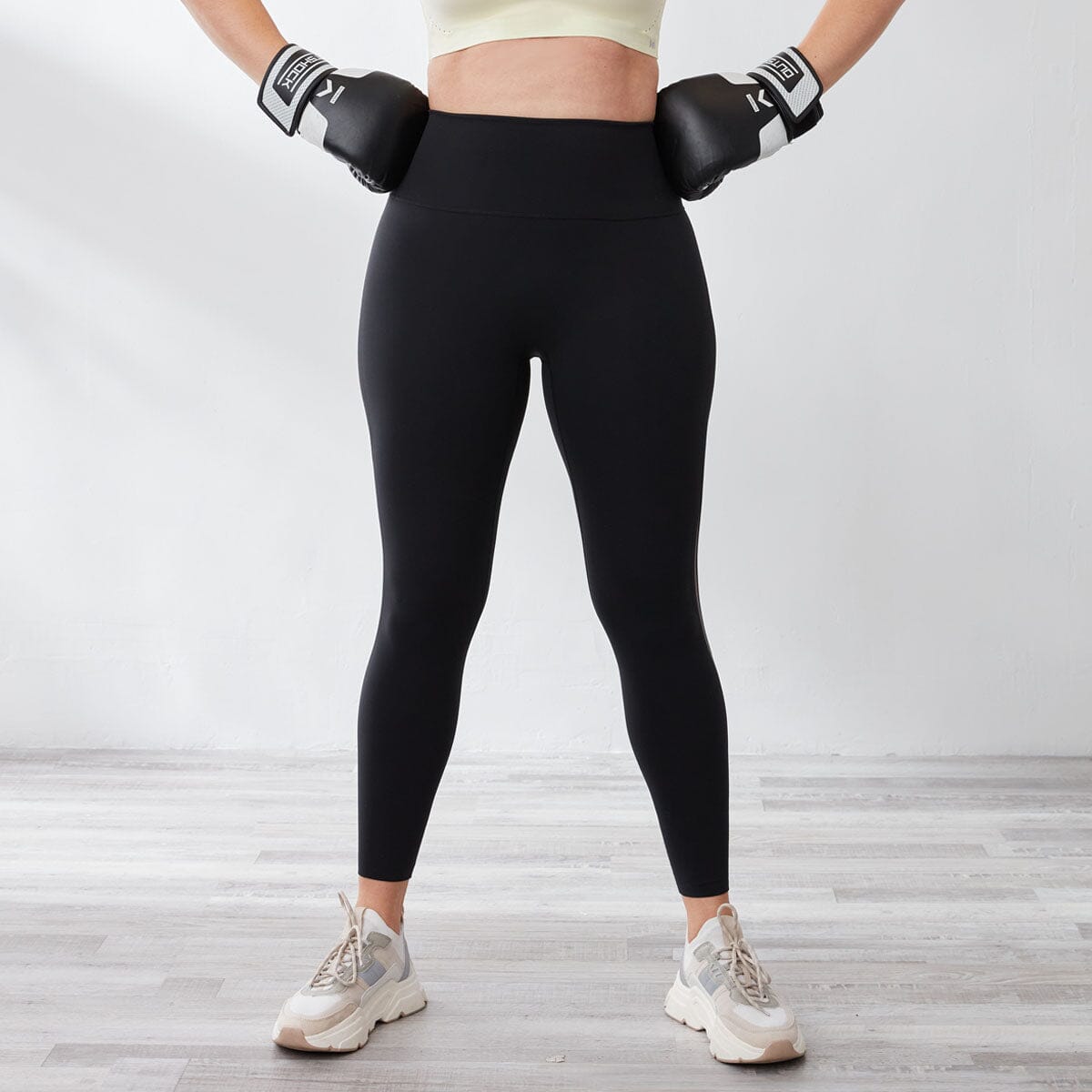 High-Waist Effortless UV Protection Mesh Panel Full length Sports leggings Leggings Her own words SPORTS Black XS 